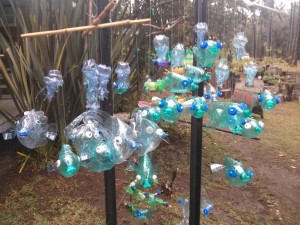 Recycled Plastic Water Bottle Sculptures